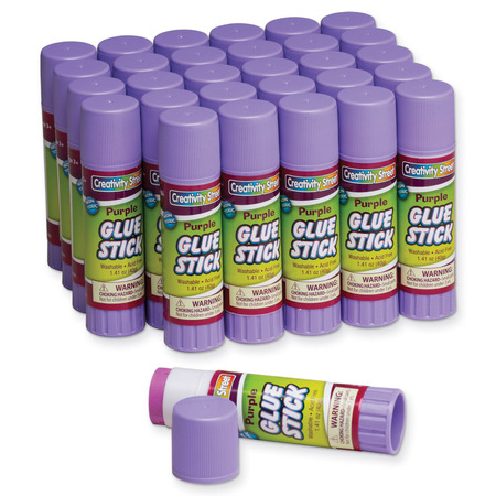 CREATIVITY STREET Glue Sticks, Purple, 1.41 oz., PK30 PAC3388-30